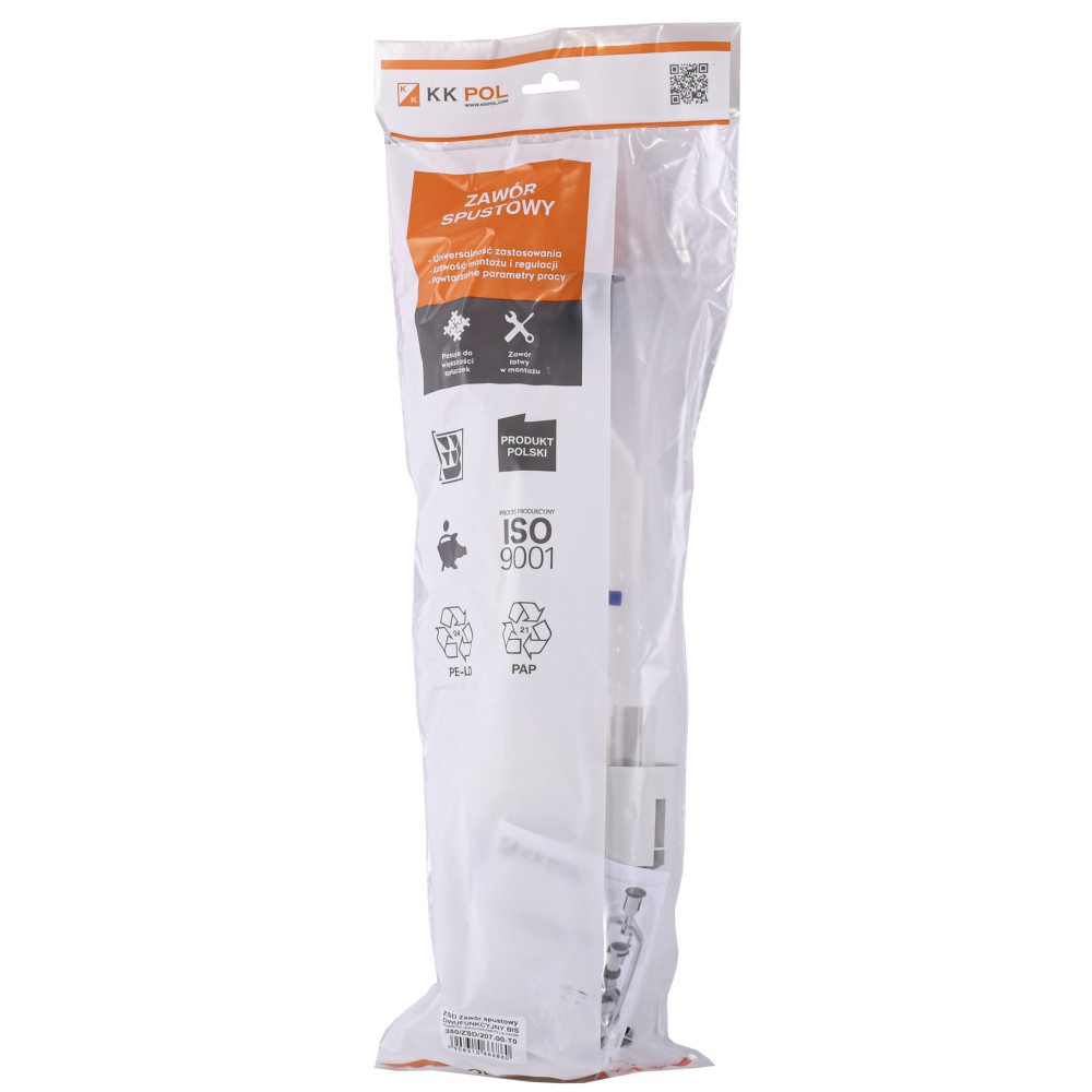 Двухфункціональний зливний клапан K.K.POL 3/6л BIS(350/ZSD/207-00-T0)