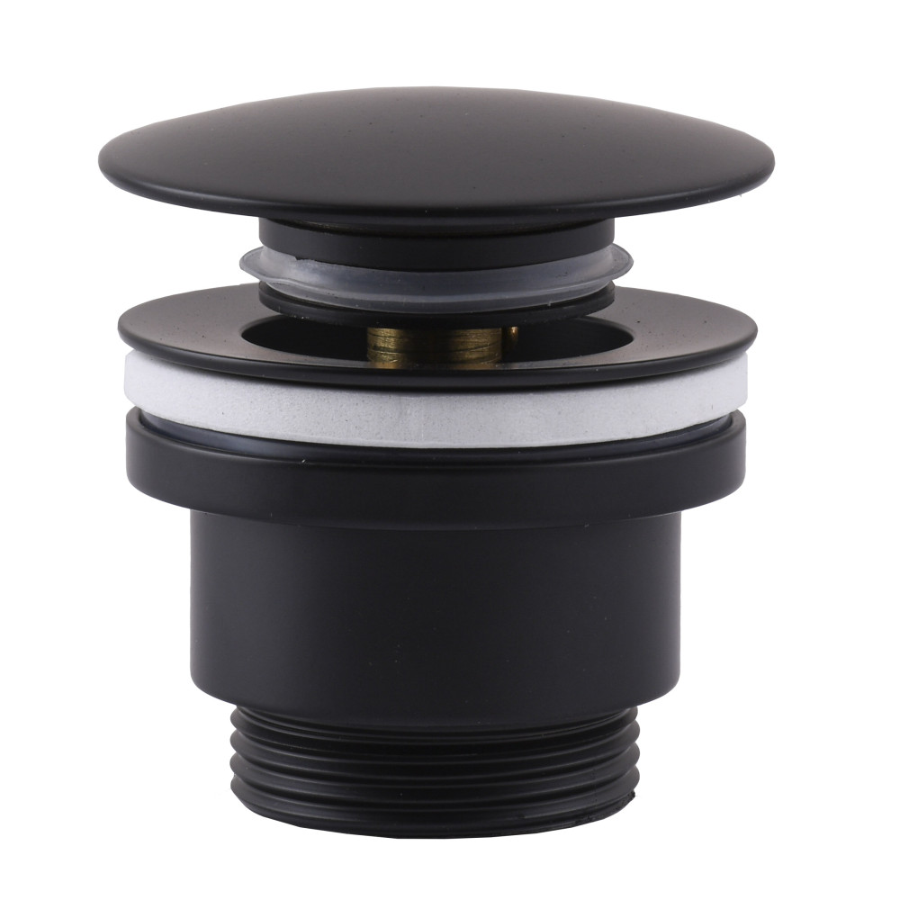 HG15-04A-10-BR-(BB)-Click-clack--Донний клапан  ЛАТУНЬ ,Універсальний, Чорний мат (Box Globus Lux)