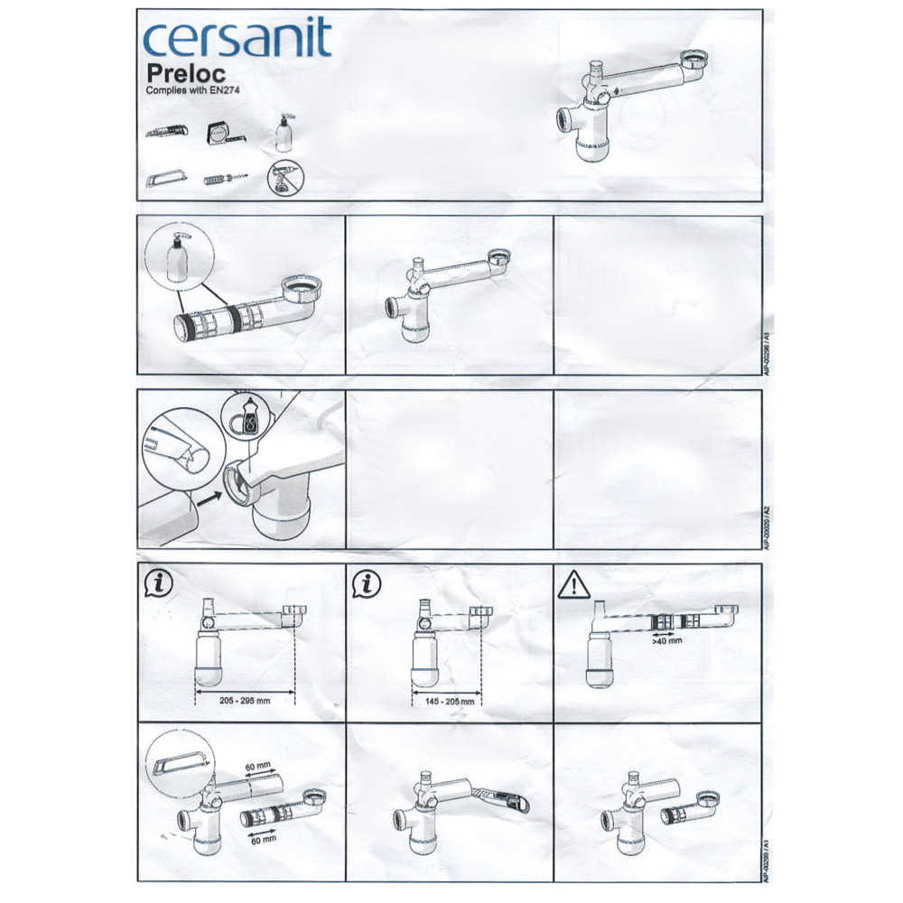 Сифон під меблевий  умивальник