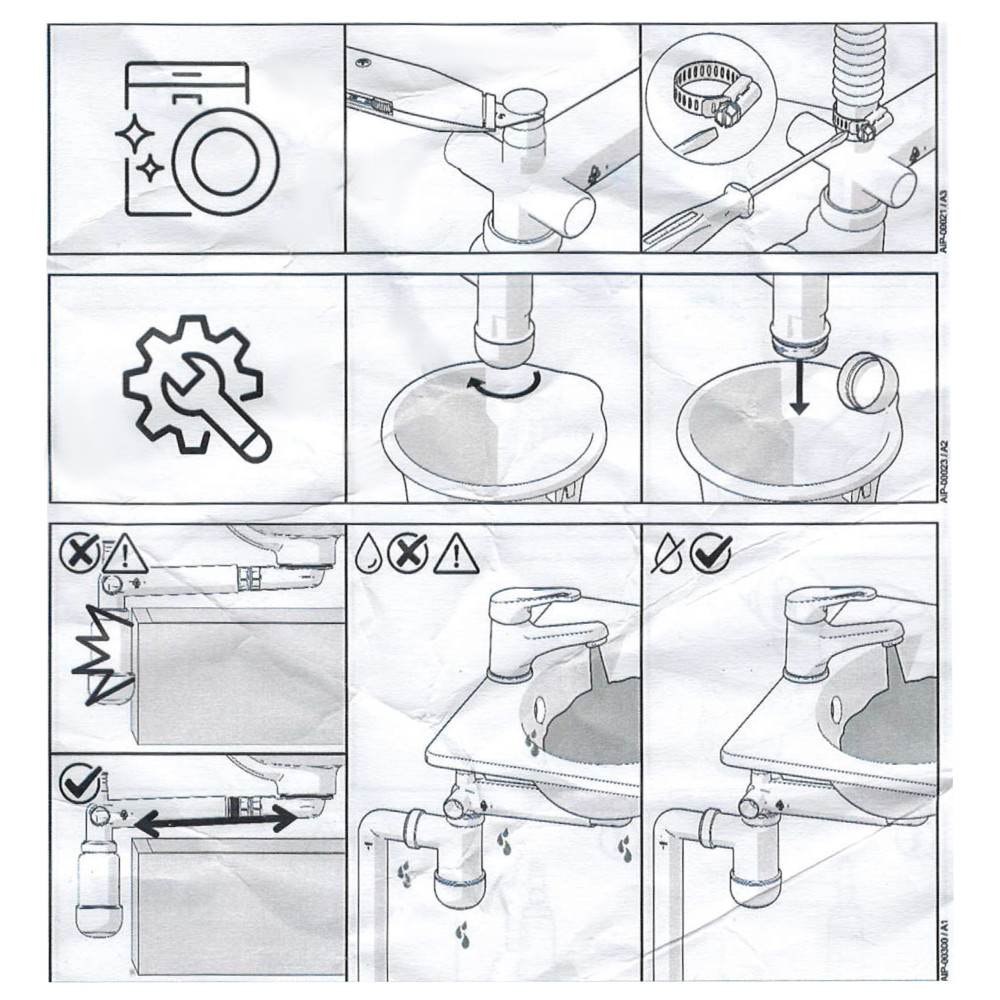 Сифон під меблевий  умивальник