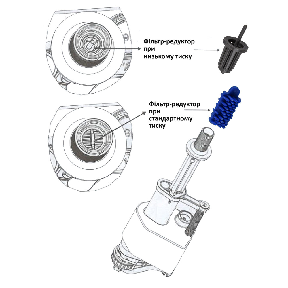 Клапан заповнення SIAMP Brio 754-1/2P,нижнє підведення 1/2'' пластиковий, швидке наповнення