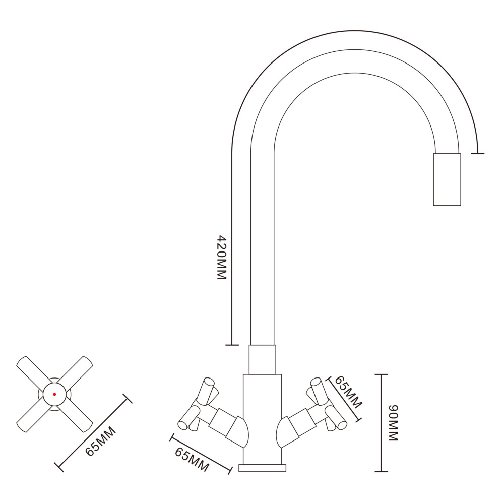 Змішувач для кухні Globus Lux DUKAT SD4-203SG