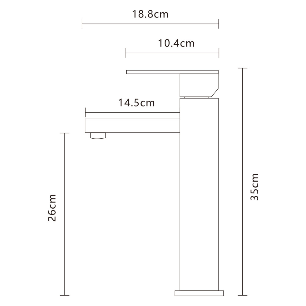 Змішувач для умивальника Globus Lux SICILIA SBQ-201HL-BB
