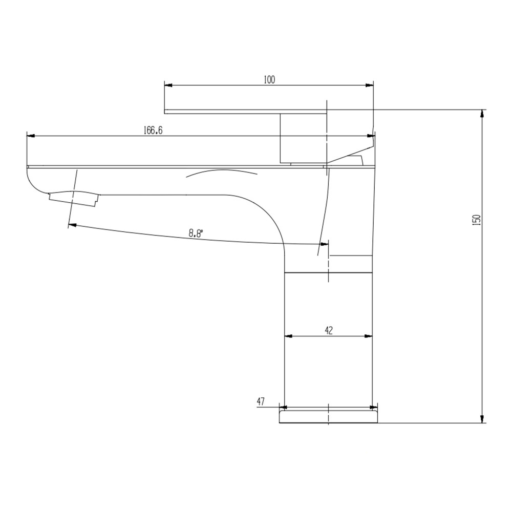 Змішувач для умивальника Globus Lux Swiss SQW-101-GP