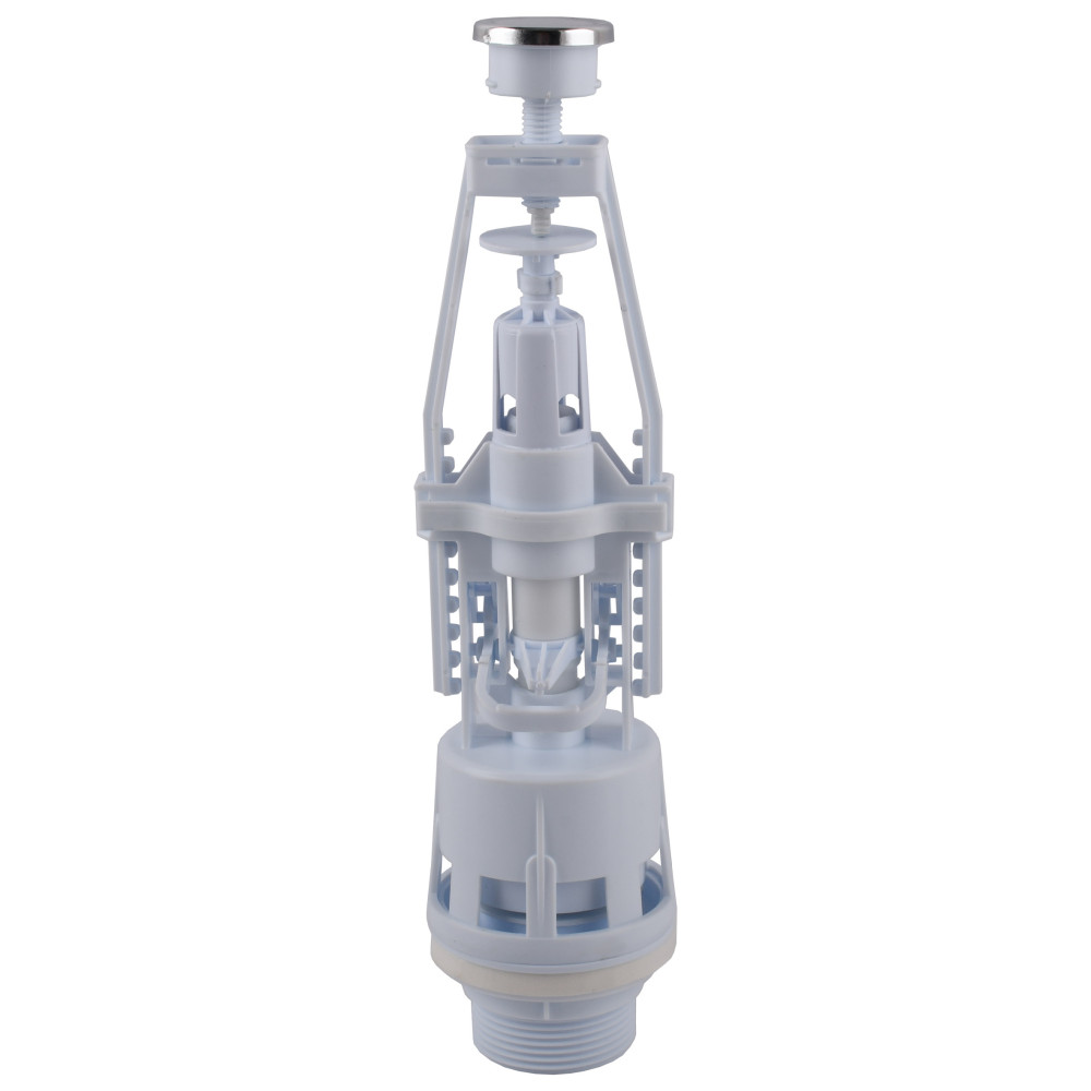 Зливний клапан бачка унітазу OPTIMUM з одним режимом зливу (хромована кнопка) OPTI 0410