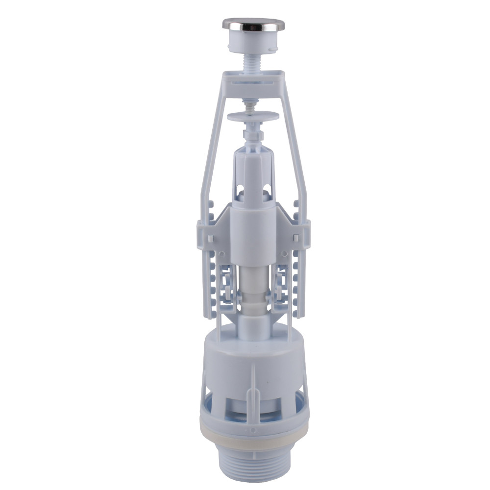 Зливний клапан бачка унітазу OPTIMUM з одним режимом зливу (хромована кнопка) OPTI 0410