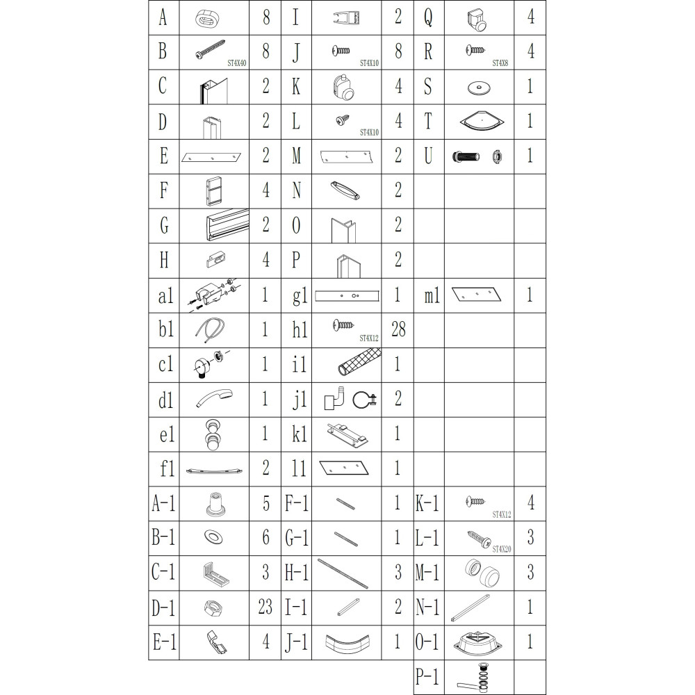 Душовий бокс півкруглий BUG H90FWS (H90W) BRAVO (3уп.)