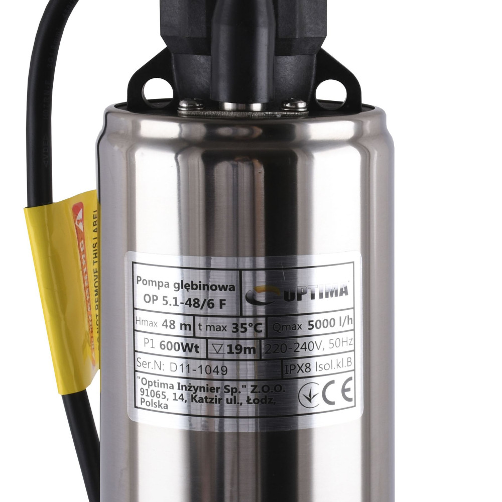 Насос колодязний OPTIMA OP 5,1 - 48/6  F 0,6 кВт (з поплавком)