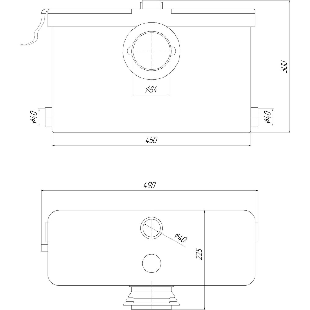 Каналізаційна установка VOLKS pumpe WC500-1
