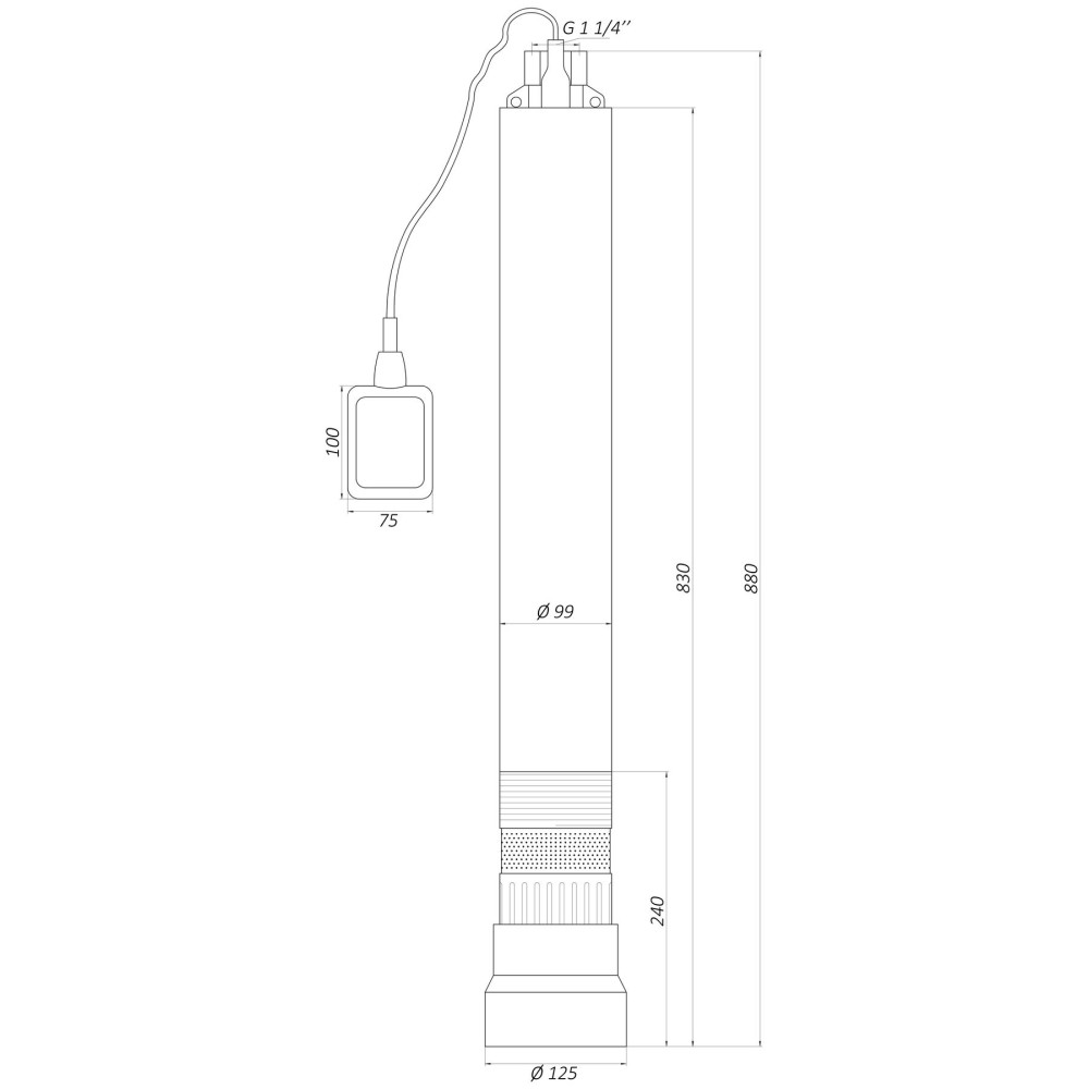 Насос колодязний OPTIMA OP 5,1 - 10 F  1,1  кВт ( з поплавком )