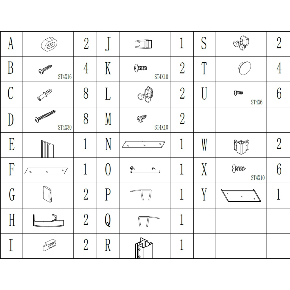 Душова кабіна прямокутна без піддона NISA N120GB BRAVO (1уп.)