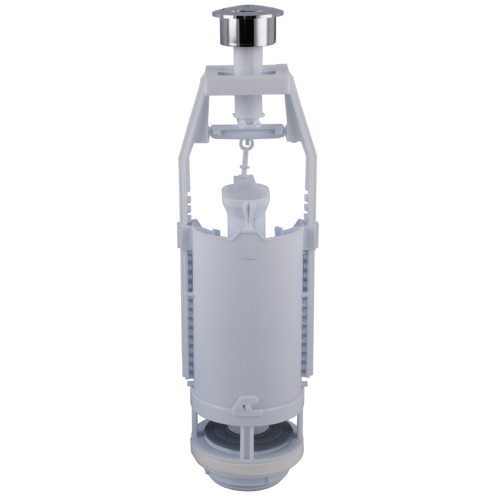 Зливний клапан бачка унітазу OPTIMUM з подвійним режимом зливу (хромована кнопка) OPTI 0510