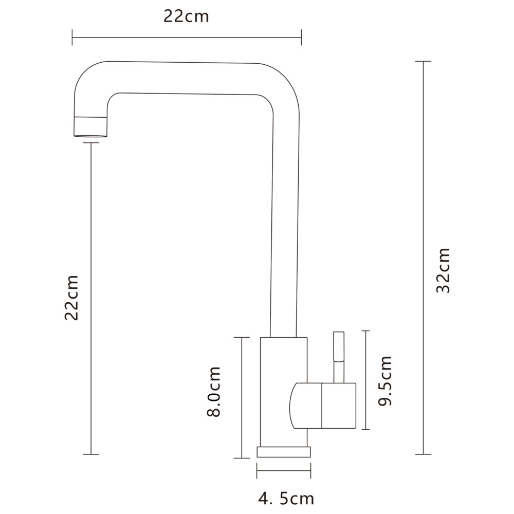 Змішувач для кухні EcoMIX Stella STE-203L-GP
