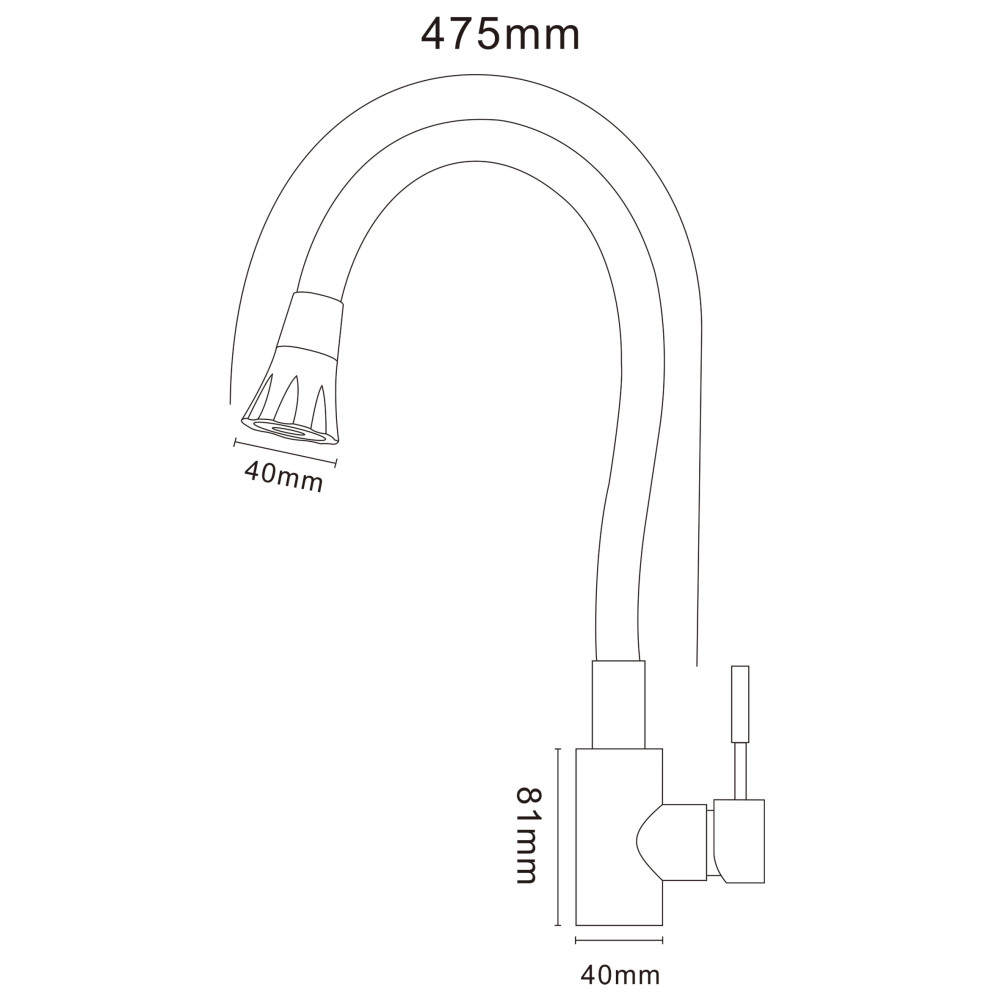 Змішувач для кухні EcoMIX Stella STE-203SA-GP-B01