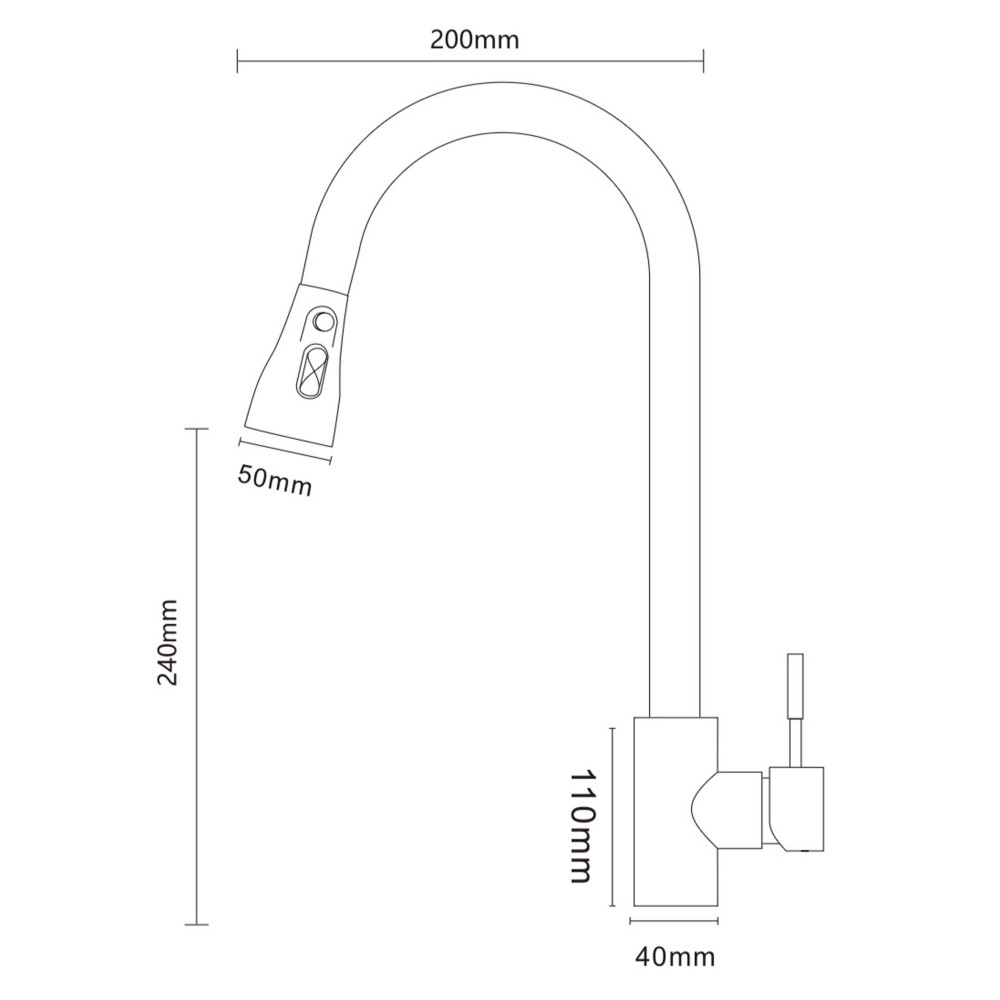 Змішувач для кухні EcoMIX Stella STE-2031-GP