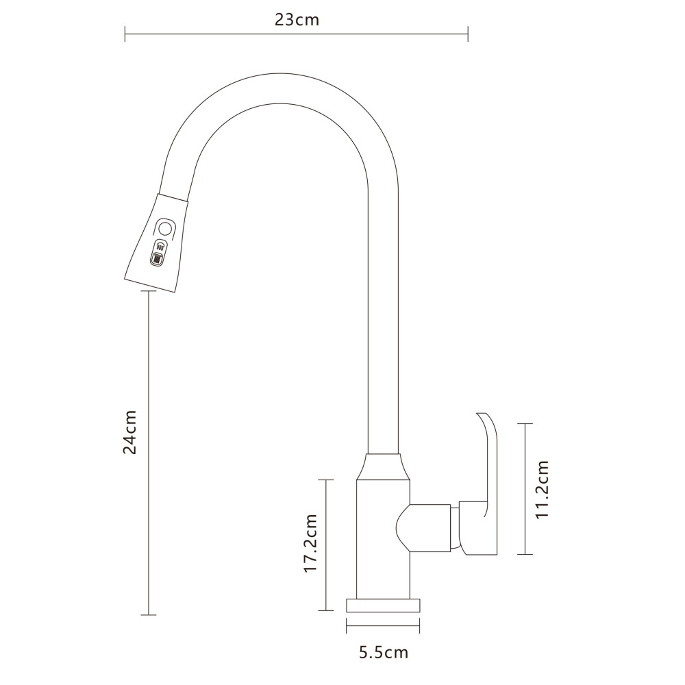 Змішувач для кухні EcoMIX Stella STL-2031-GP