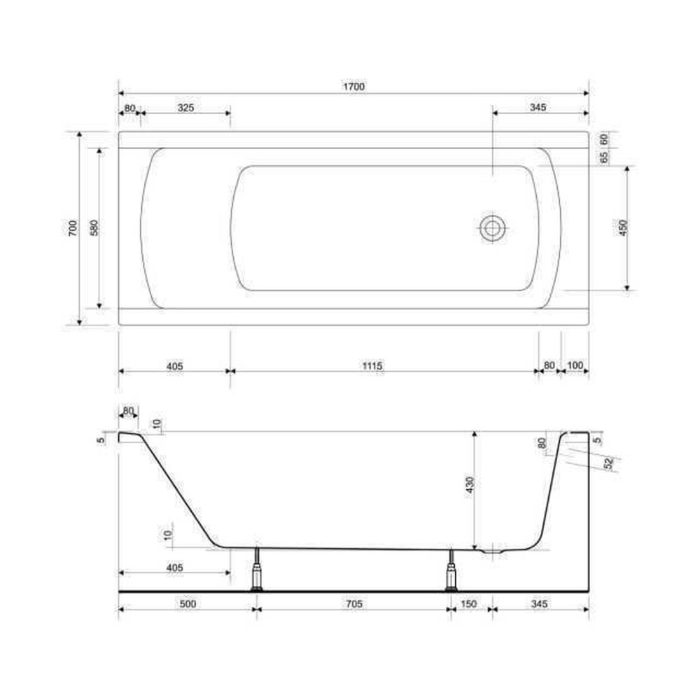 KORAT Ванна 170х70