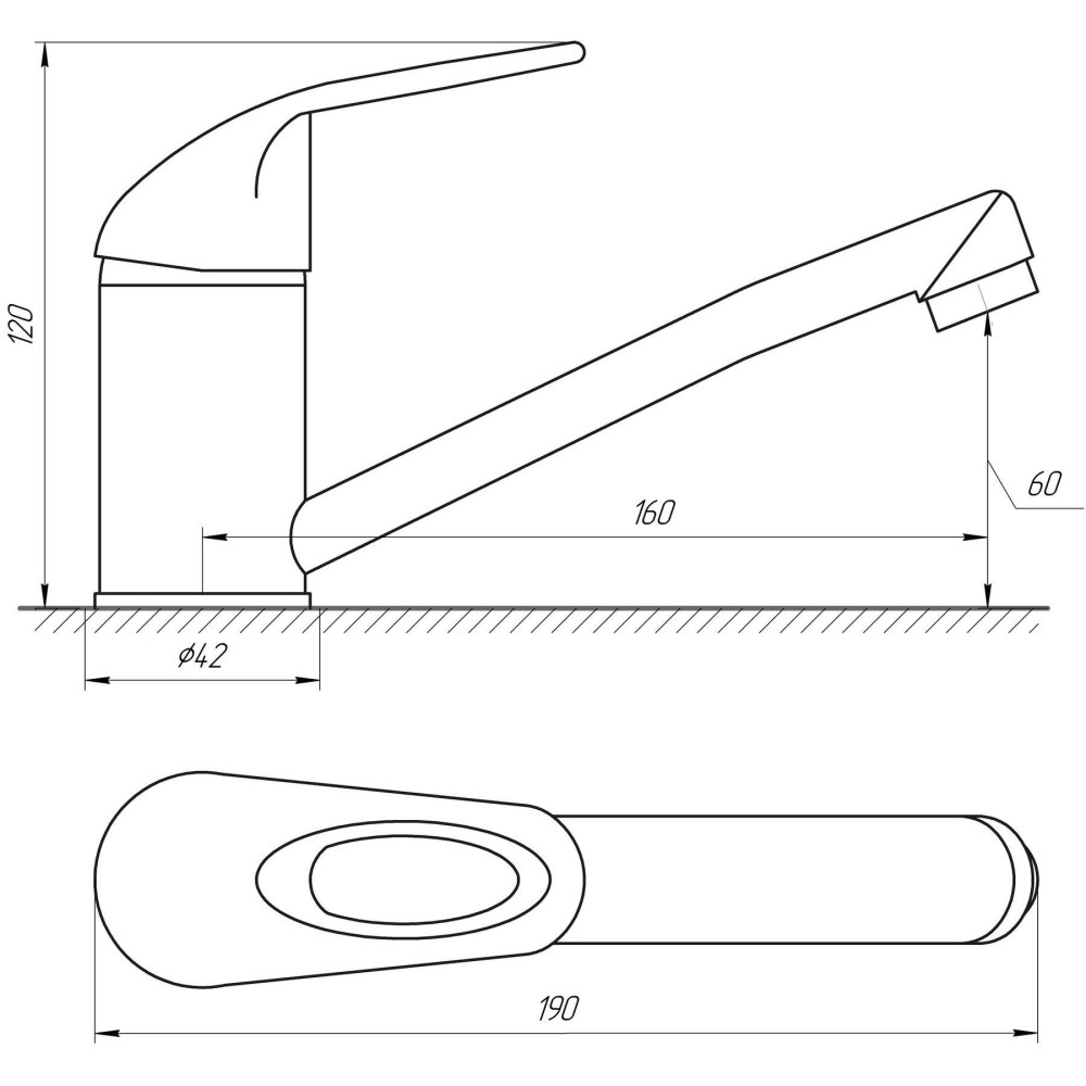 Змішувач для умивальника Globus Lux Sena GLS-203M
