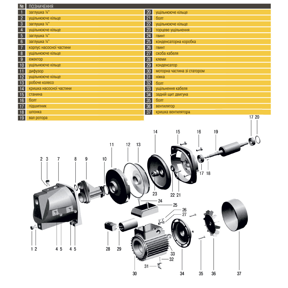 Насос відцентровий Optima JET150 1,3кВт чавун довгий
