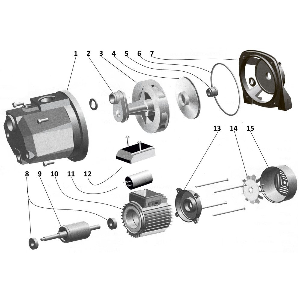 Насос відцентровий Optima JET200 1,5кВт чавун довгий