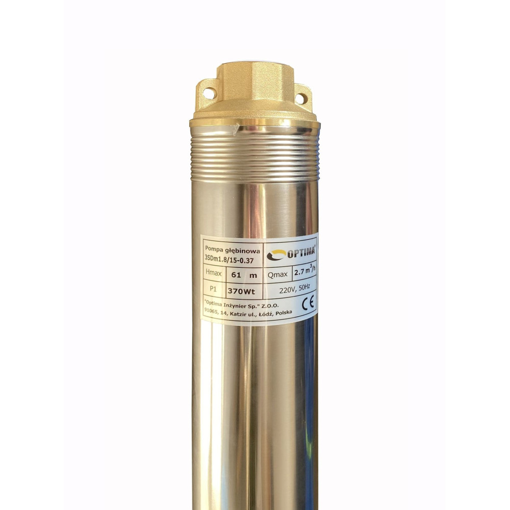 Насос свердловинний з підв, стійк, до піску 3″ OPTIMA  3SDm1,8/15 0,37 кВт 61м + пульт+кабель15м NEW