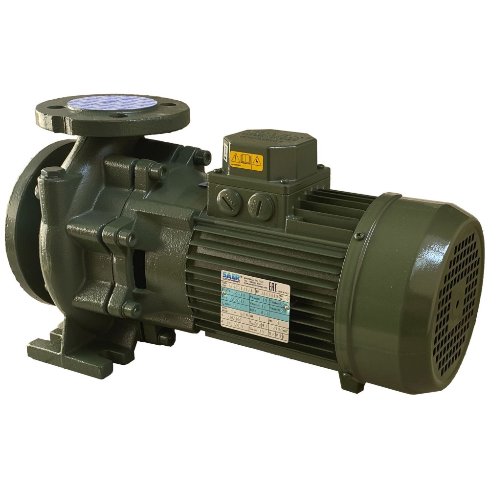 Насос моноблочний IR 40-125A 3,0 кВт SAER (40 м3/год, 27,5 м)