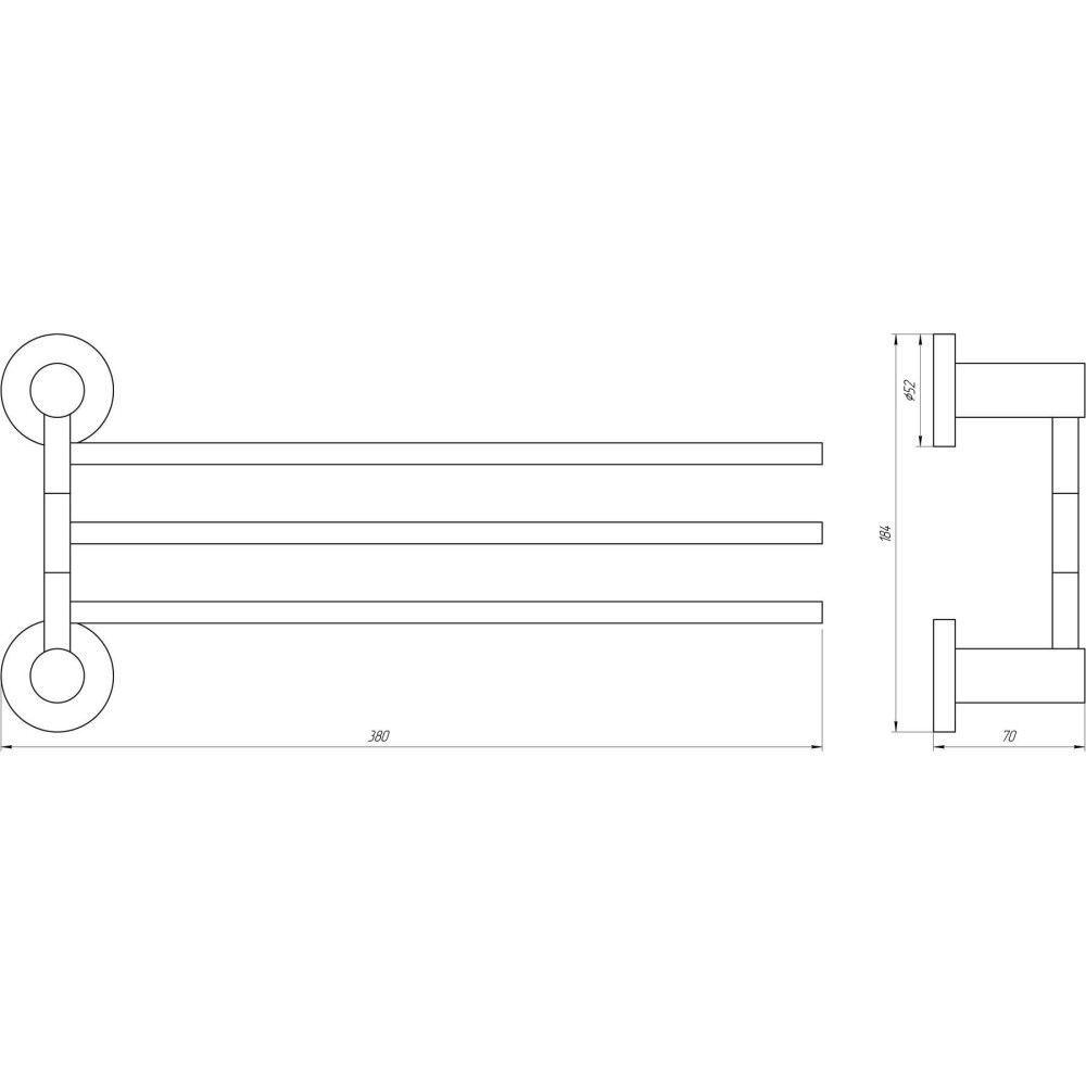 Тримач рушників Globus Lux SS 8431-3  SUS304