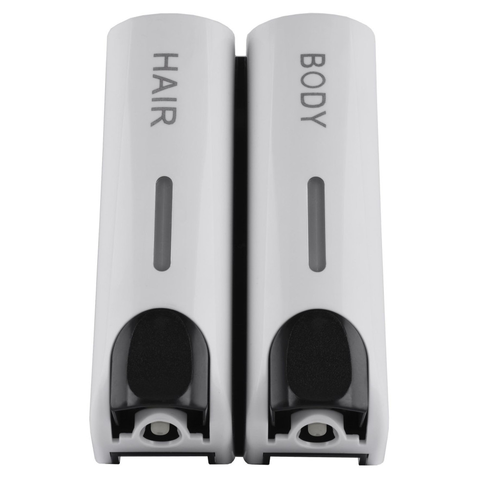 Дозатор рідкого мила HOTEC 13.202 ABS White пластик , подвійний 2* 350мл