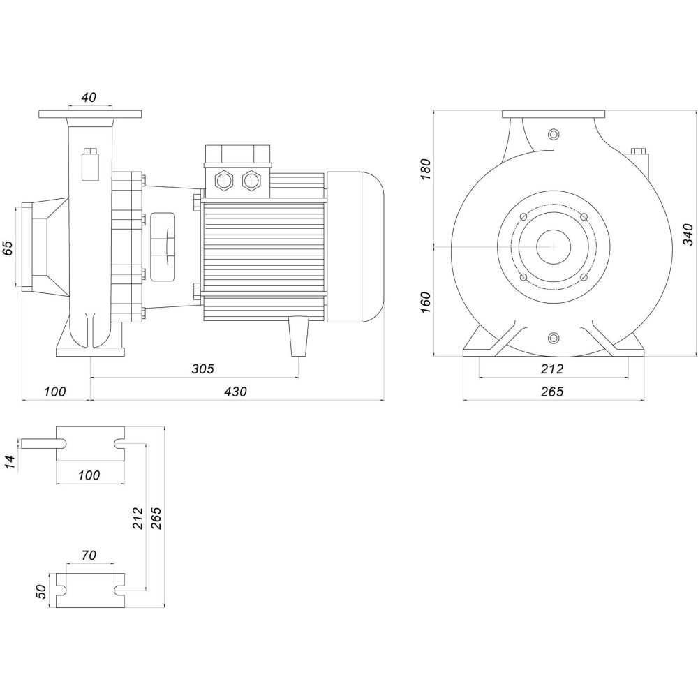 Насос моноблочний IR 40-200B 5,5 кВт SAER (48.8 м3/год, 40 м)