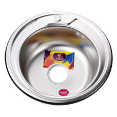 Мийка кухонна врiзна кругла 490х160 Satin MR 490 E 0,6 mm Mira