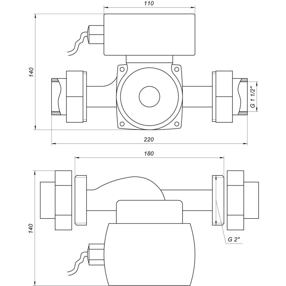 Насос циркуляційний енергоощадний  Optima OP32-80AUTO 180мм + гайки