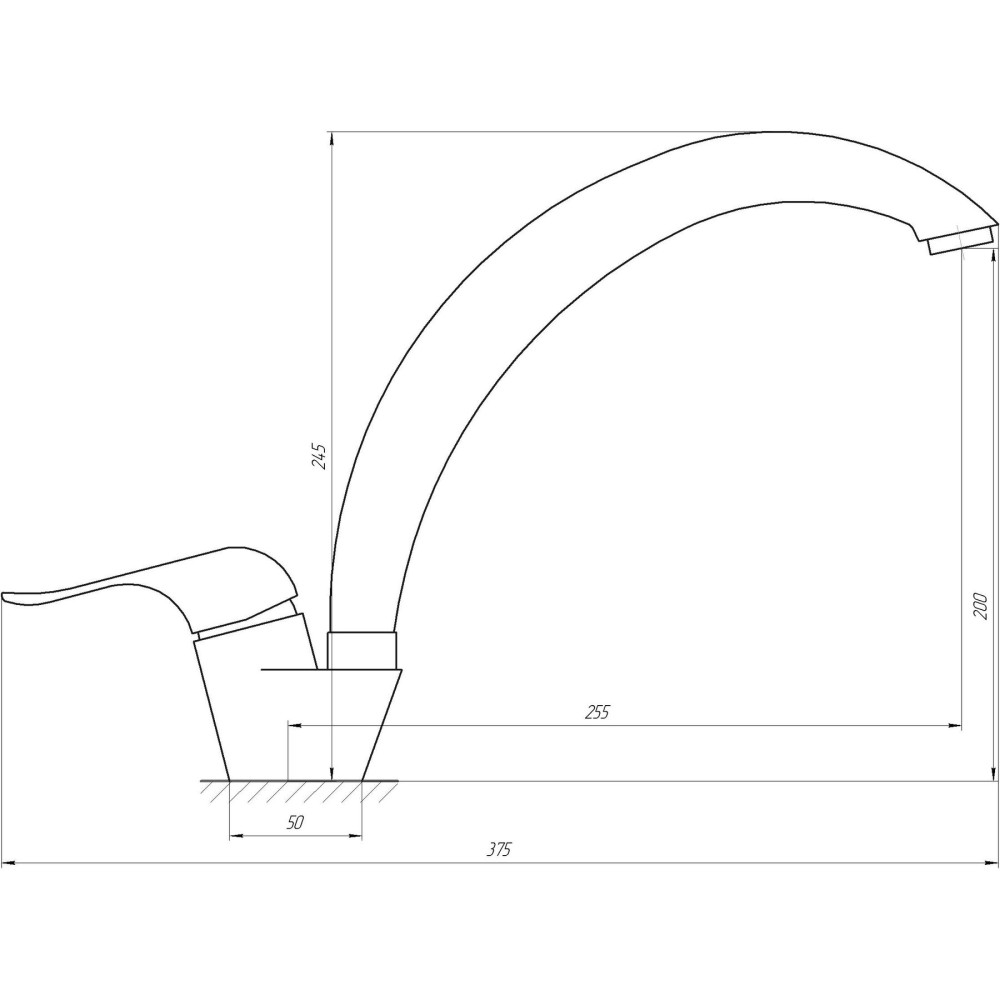 Змішувач для кухні Globus Lux LEON SL-203S
