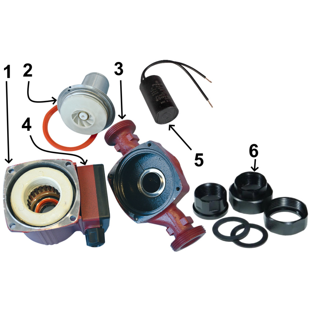 Насос циркуляційний VOLKS pumpe  ZP25/8 180мм + гайки