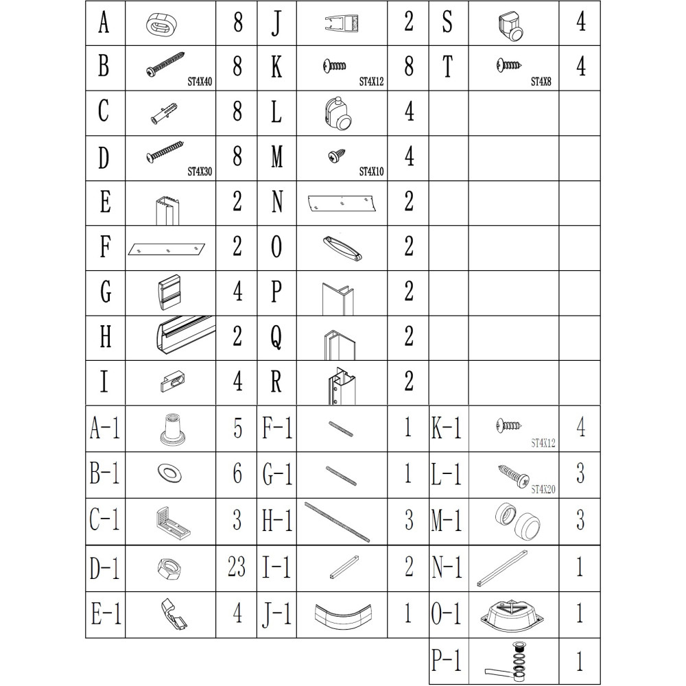 Душова кабіна півкругла WARTA H90TW (H90WT) BRAVO (2уп.)