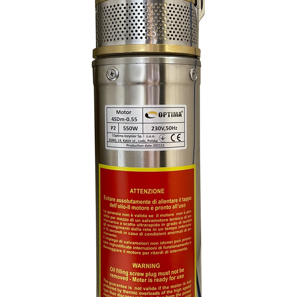 Насос свердловинний з підв. стійк. до піску OPTIMA  4SDm3/ 9 0.55 кВт 65м + пульт+кабель 1,5м NEW