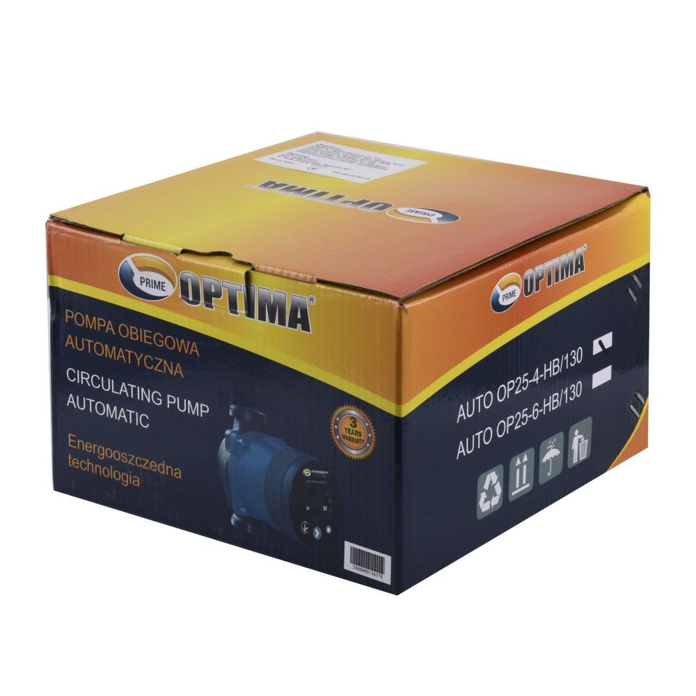 Насос циркуляційний енергоощадний  Optima PRIME OP25-40AUTO 130мм + гайки