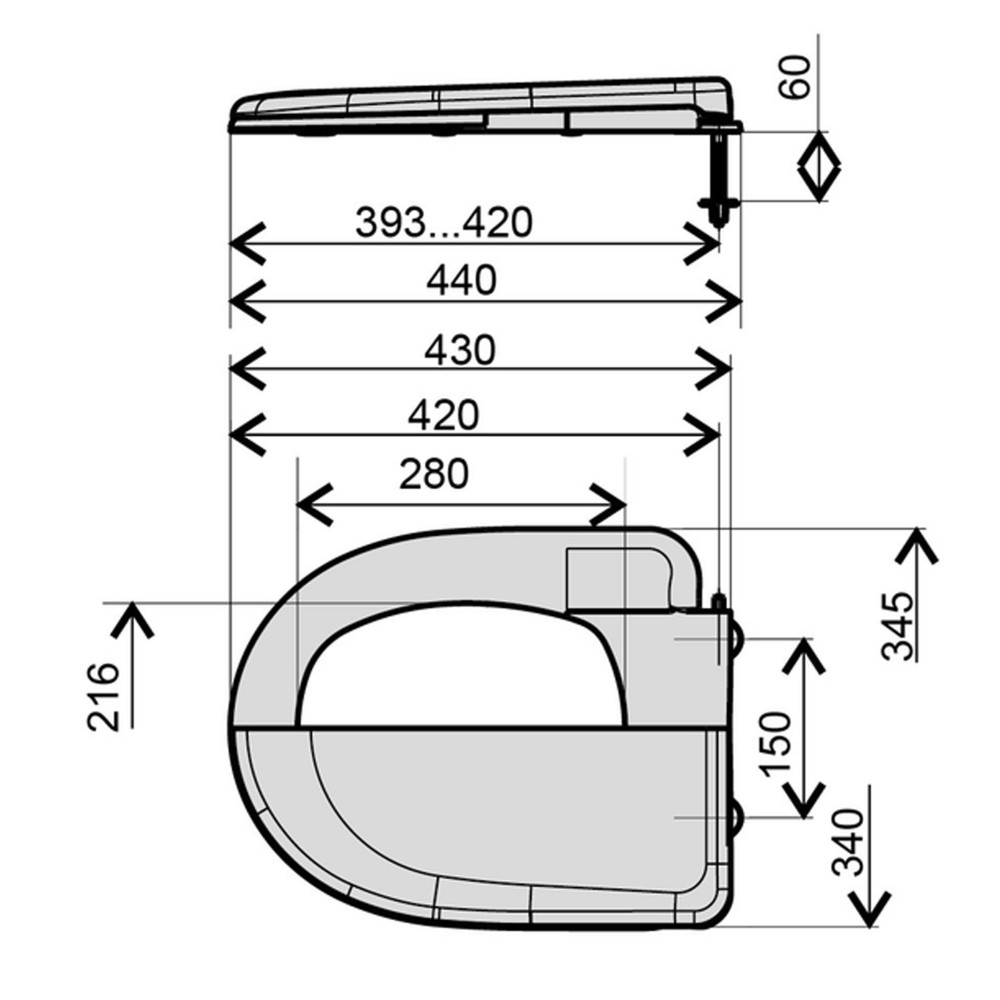 Сидіння для унітазу MERKURY OPTIMUM