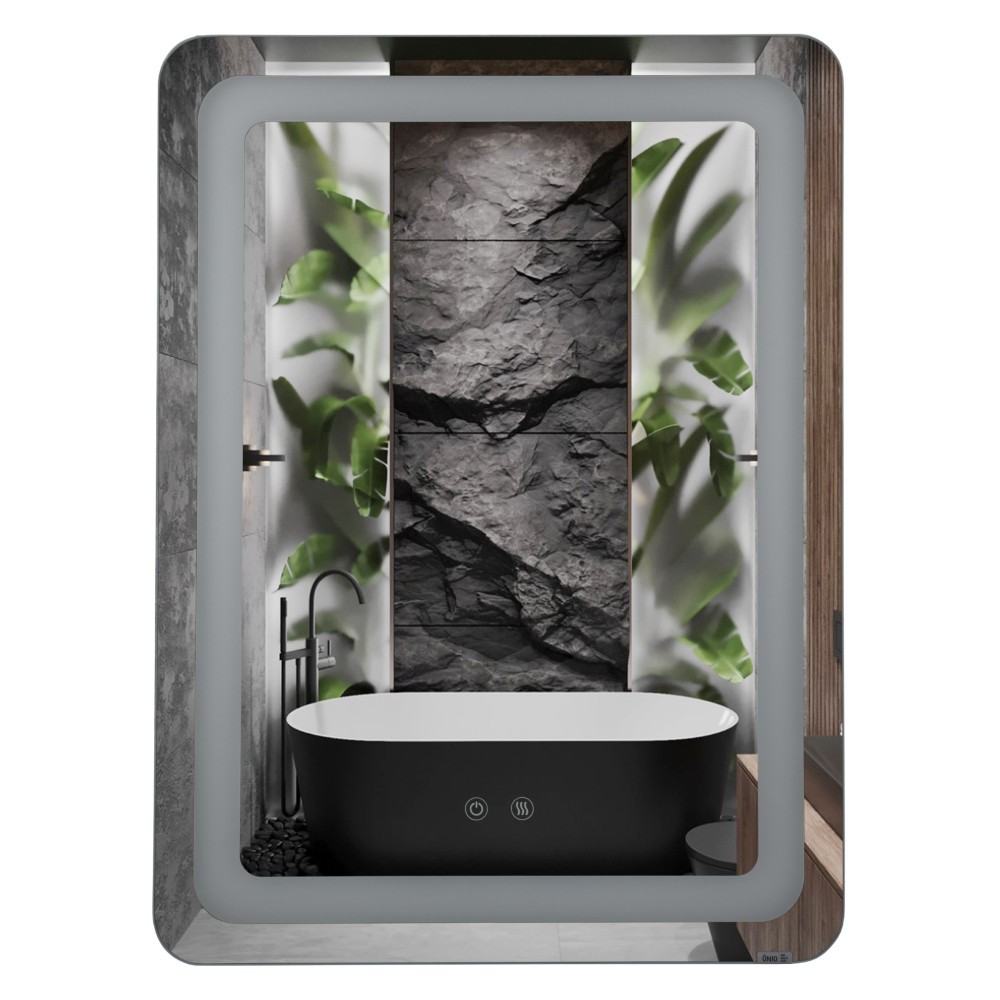 Дзеркало UNIO MRR-04 SQR-RA-S/H 600 x 800 mm LED FL сенсор + підігрів