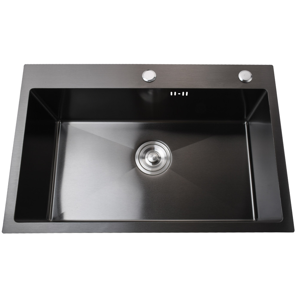 Мийка кухонна 3mm 680х450 Black 6845HB Mira