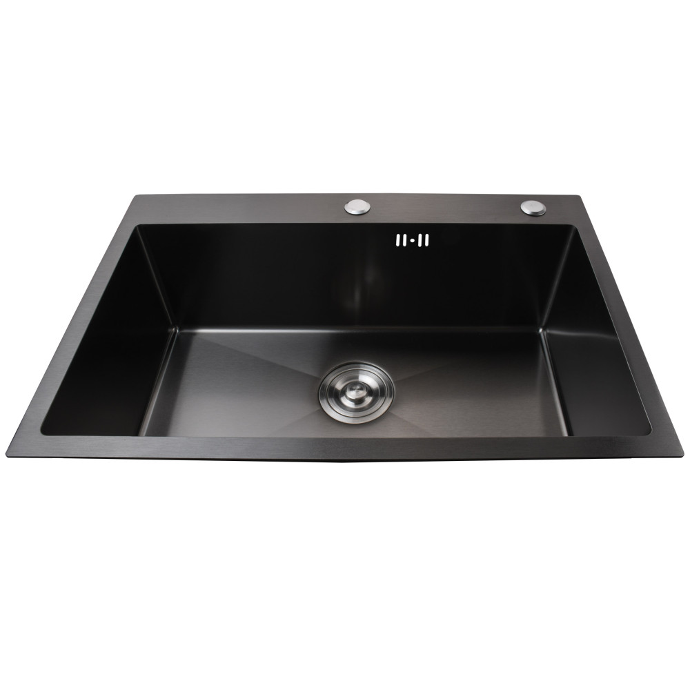Мийка кухонна 3mm 680х450 Black 6845HB Mira