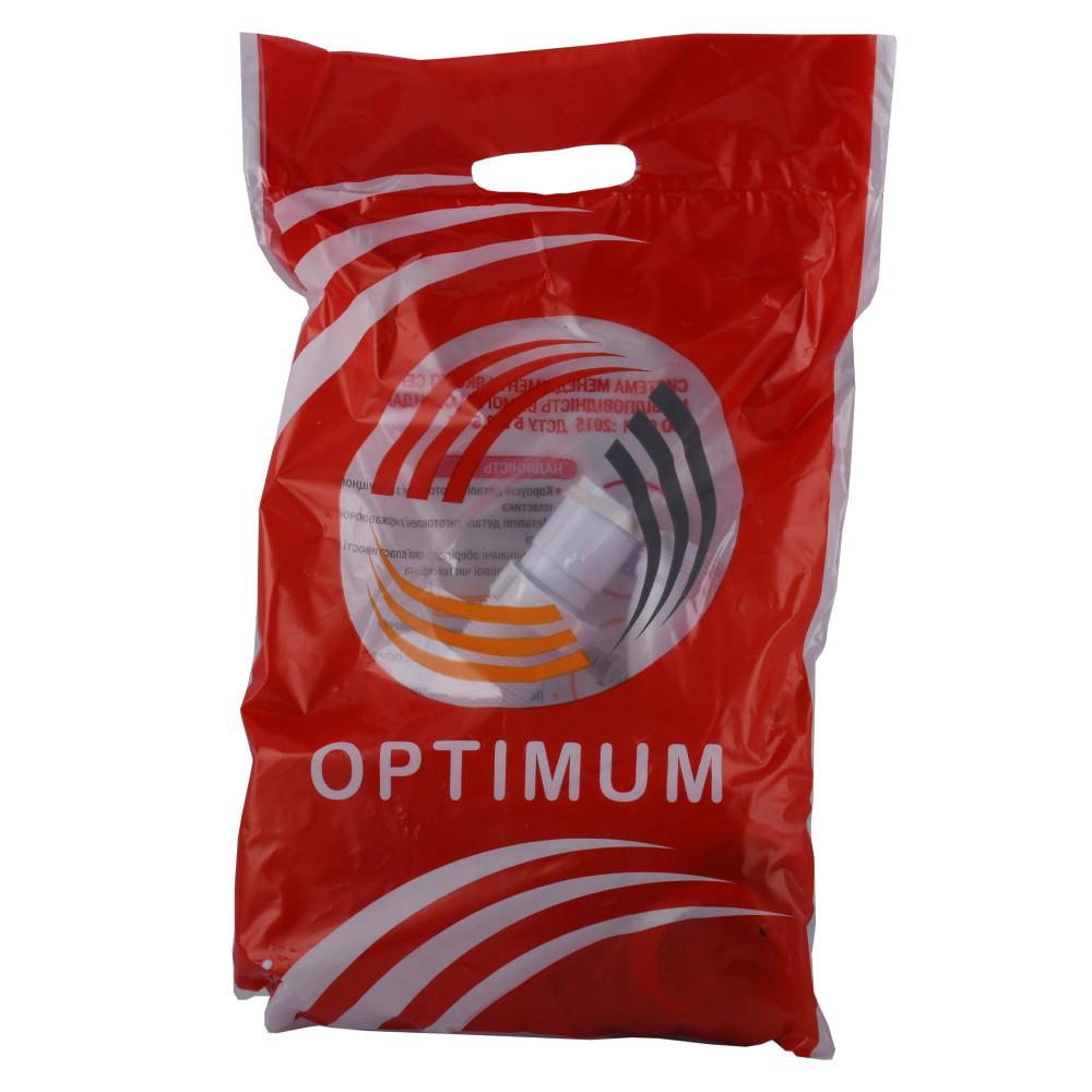 Сифон OPTIMUM для ванни прямоточний з випуском 1 1/2″, перел та гофротрубою 40*40/50 OPTI 26133