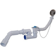 Сифон OPTIMUM для ванни з ревізією, випуском 1 1/2″*40, перелта гнучкою трубою 40*40/50 OPTI 26033