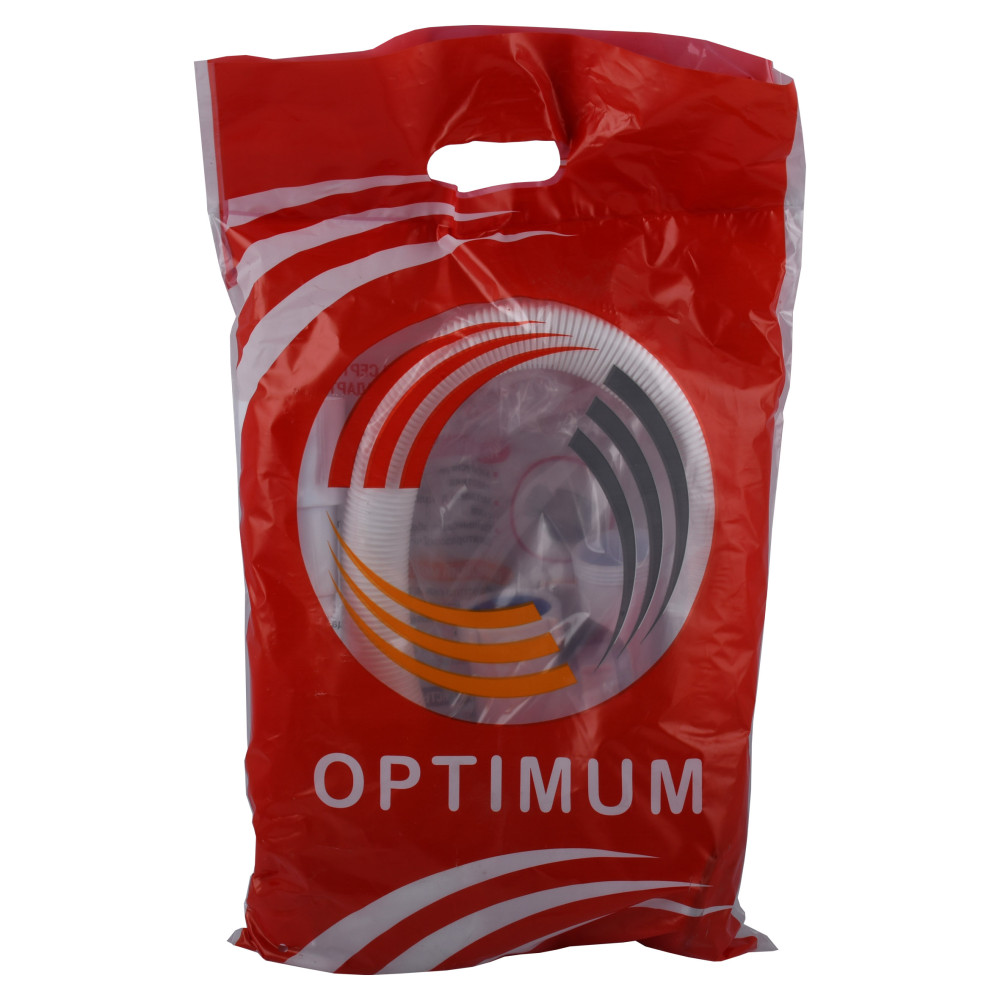 Сифон OPTIMUM для ванни з ревізією, переливом напівавтомат (трос 580, ручка хром) та гофротрубою 40*40/50 OPTI 27433