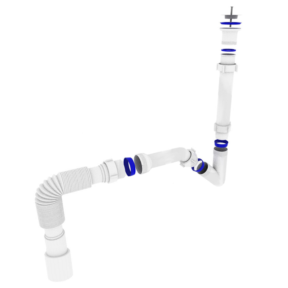 Сифон OPTIMUM для біде з різьбовим випуском та гофротрубою 32 * 40/50 OPTI 18050