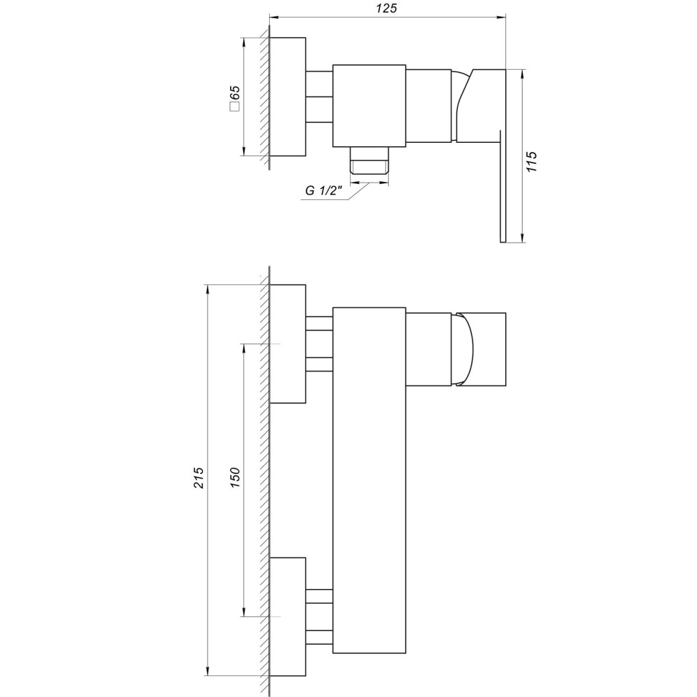 Змішувач для душа TOPAZ ODISS TO 08718-H52-BB