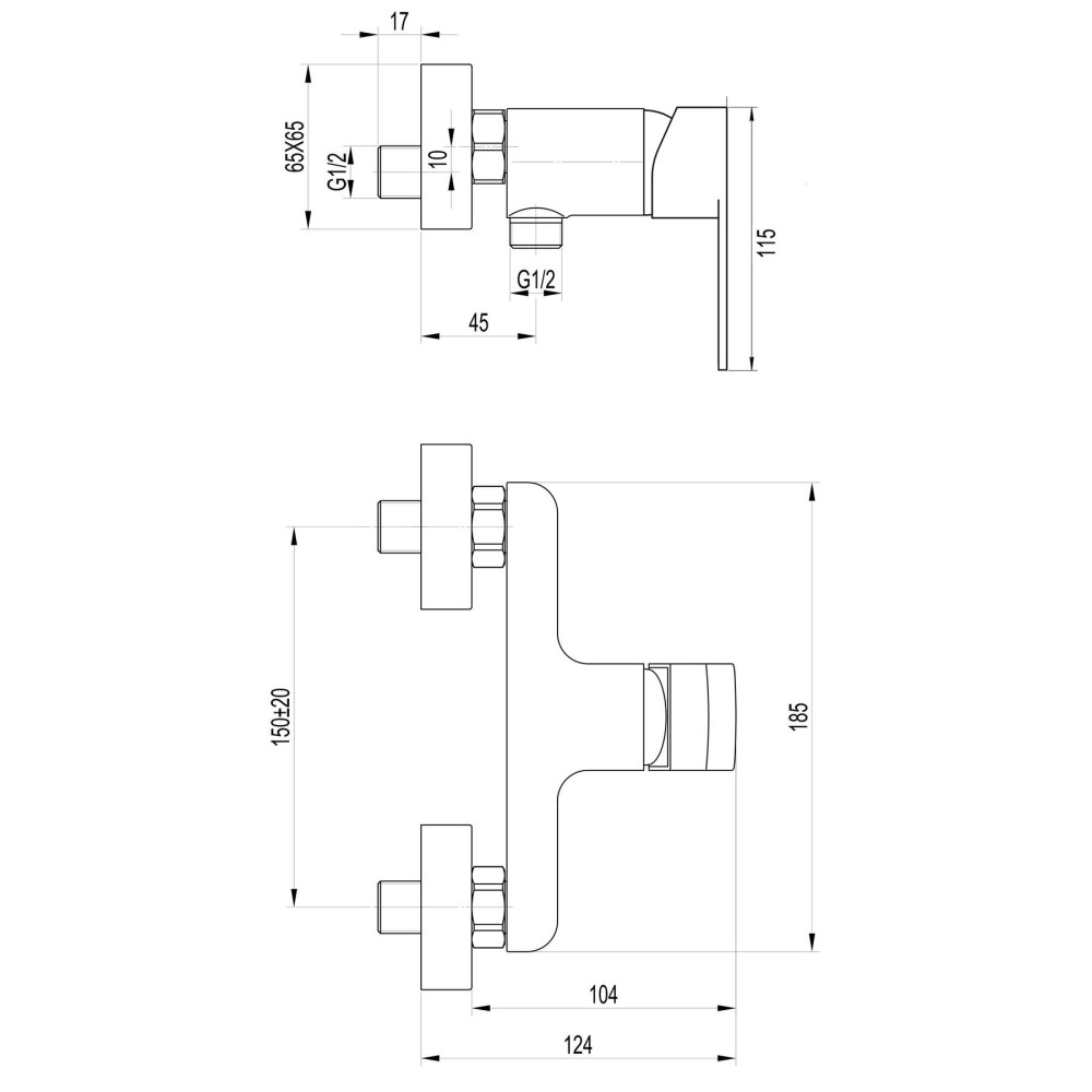 Змішувач для душа TOPAZ  SARDINIA TS 08701-H20-BB