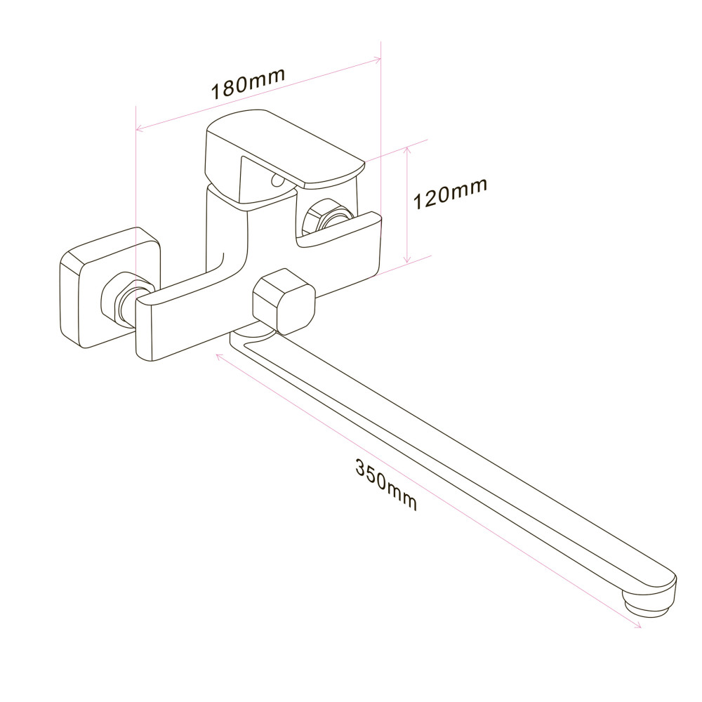 Змішувач для ванни Globus Lux ALFA GLAL-0208N