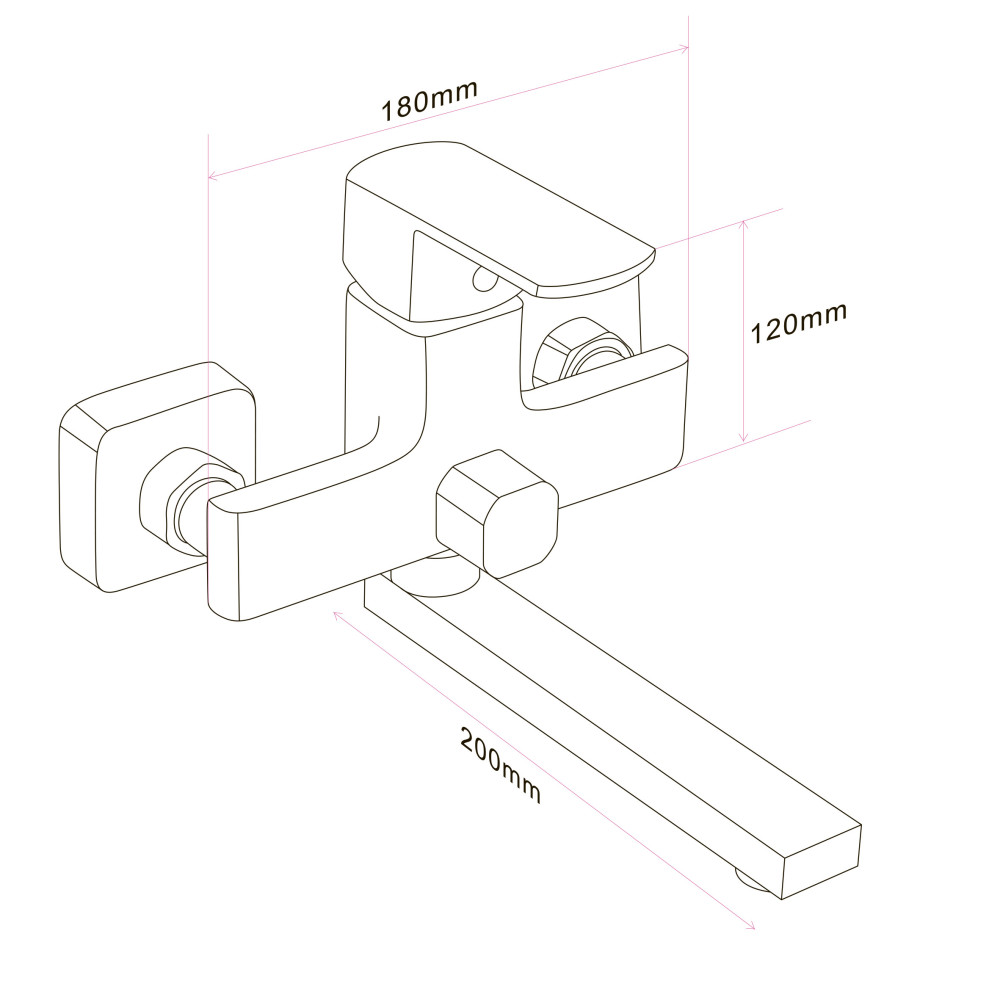 Змішувач для ванни Globus Lux ALFA GLAL-0102N