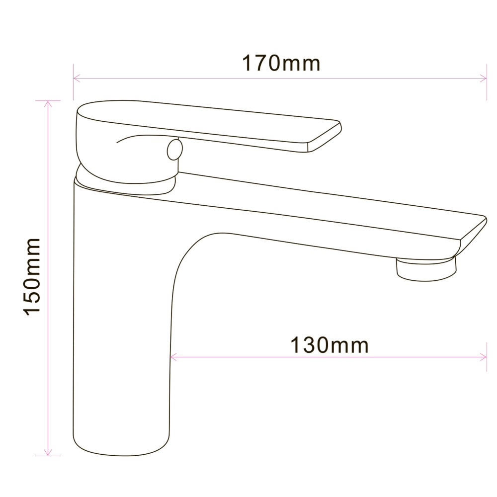 Змішувач для умивальника Globus Lux TURIN  GLTU-0401
