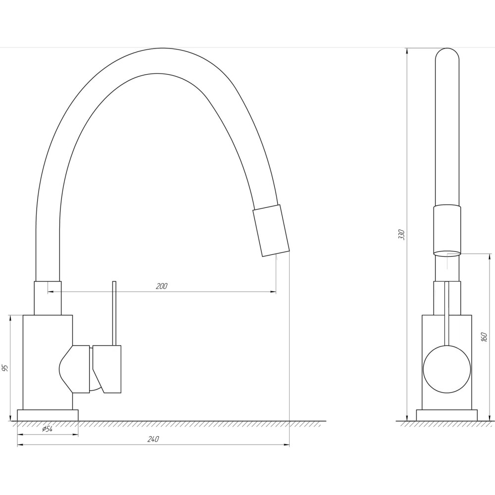 Змішувач для кухні TOPAZ CORSICA TC 8853-03-BG